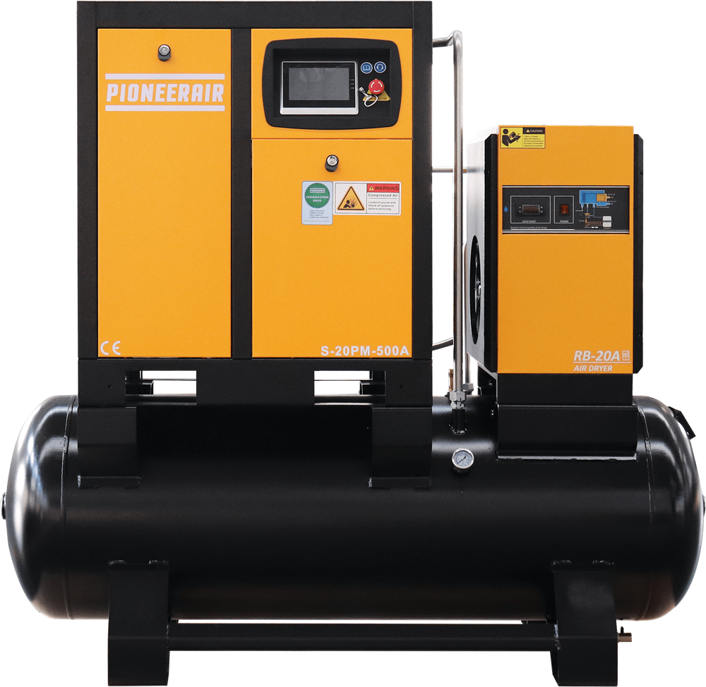 screw compressor front view
